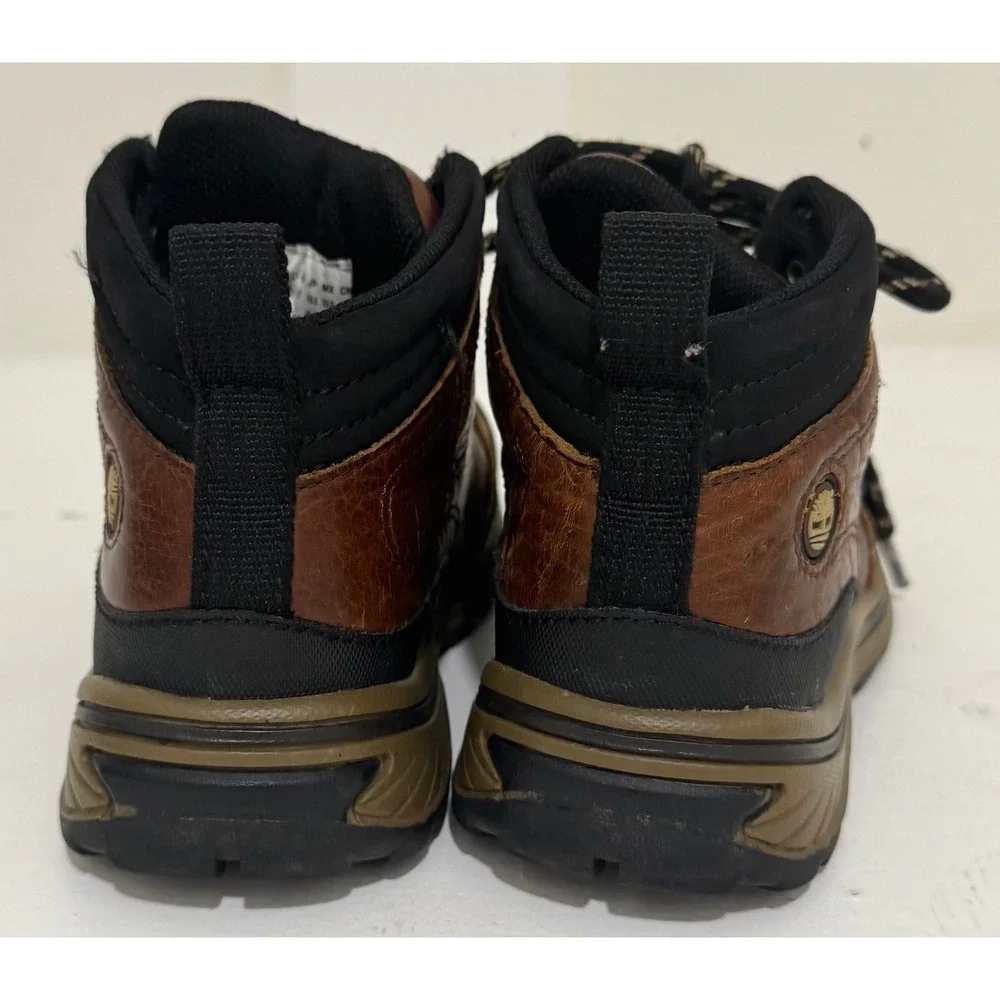Timberland Toddler Kids Mt Maddsen Brown Leather Hiking Boots A1649 Size 10